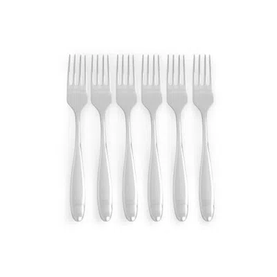 Spode Sophie Conran Floret Cocktail Forks, Set Of 6 In Silver