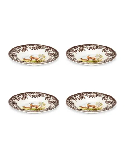 Spode Soup Plates, Set Of 4 In Multi