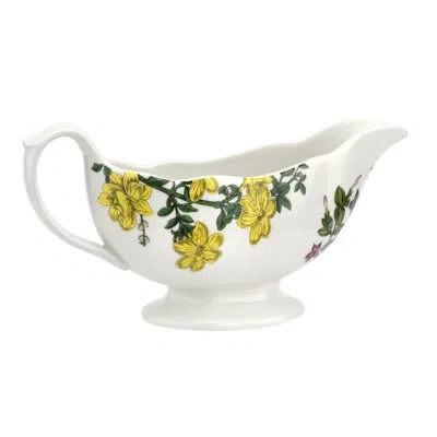 Spode Stafford Blooms Gravy Boat 9.8oz In Green;yellow