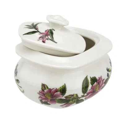 Spode Stafford Blooms Sugar 8oz In Green;pink