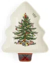 Spode Tartan Christmas Tree Spoon Rest In Multi