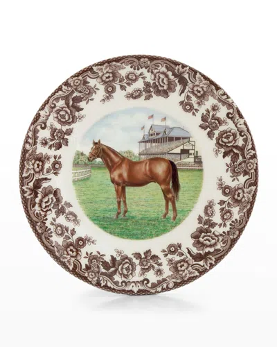 Spode Thoroughbred Horse Salad Plate In Brown