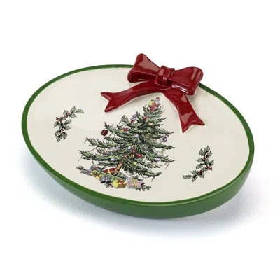 Spode Tree Soap Dish In Green;red
