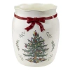 Spode Tree Wastebasket In Red,green