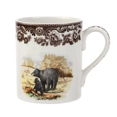 Spode Woodland 16 Ounce Porcelain Mug In Black Bear