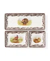 Spode Woodland 3-piece Nesting Tray Set In Brown