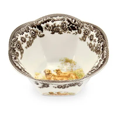 Spode Woodland 6" Nut Bowl, Golden Retriever In Brown