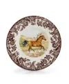 Spode Thoroughbred Horse Salad Plate In Brown