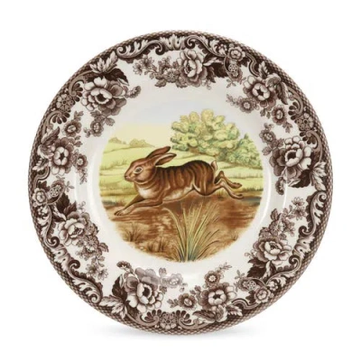 Spode Woodland American Wildlife 10.5" Dinner Plate In Brown