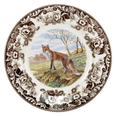 Spode Woodland American Wildlife 10.5" Dinner Plate In Red Fox