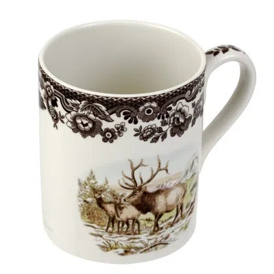 Spode Woodland Am.wildlife Mug 16 oz Elk In White