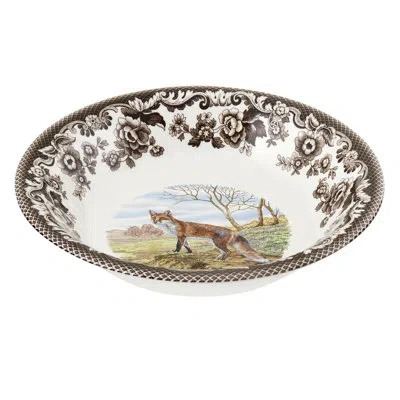 Spode Woodland Ascot Cereal 8" Red Fox In White
