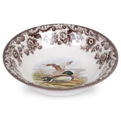 Spode Woodland Ascot Cereal Bowl 8" Mallard In Brown