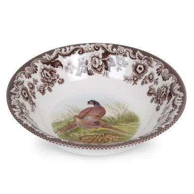 Spode Woodland Ascot Cereal Bowl 8" Pheasant In White