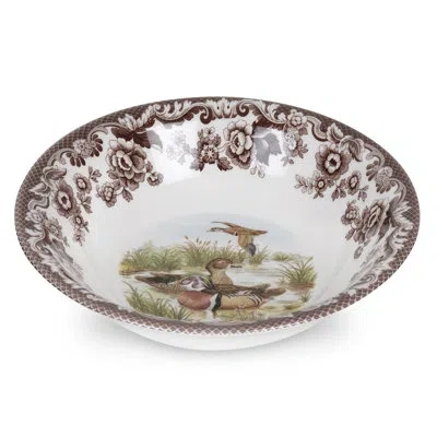 Spode Woodland Ascot Cereal Bowl 8" Wood Duck In Brown;white