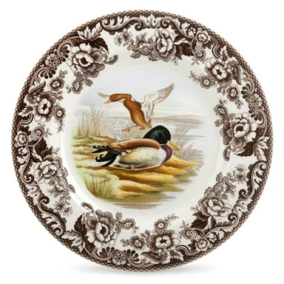 Spode Woodland Birds 10.5" Dinner Plate In Brown
