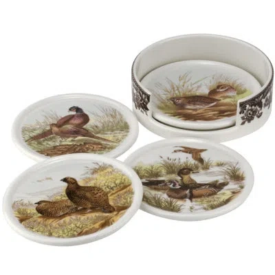 Spode Woodland Ceramic Coaster St W/hldr In Brown