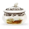 Spode Woodland Covered Sugar Bow In White