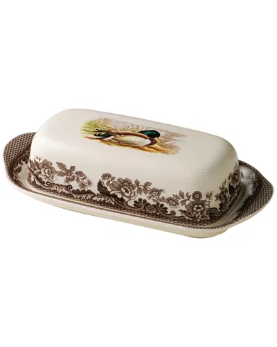 Spode Woodland Covered Butter Dish