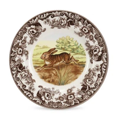 Spode Woodland Dinner Plate 10.5" Rabbit In Multi