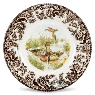 Spode Woodland Dinner Plate 10.5" Wood Duck In Brown