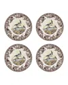 Spode Woodland Dinner Plates, Set Of 4 In Brown
