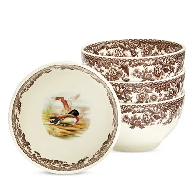 Spode Woodland Dip Bowls, Set Of 4 In Brown