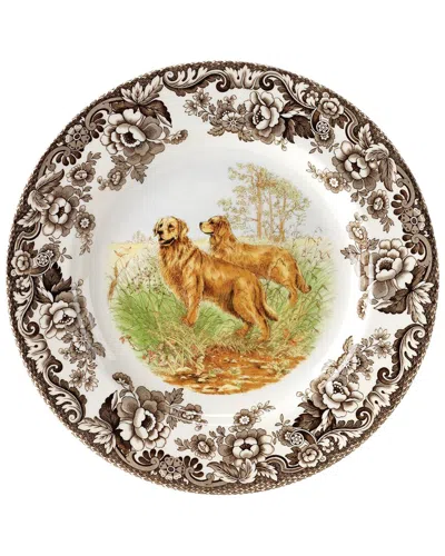 Spode Woodland Golden Retriever Dinner Plate