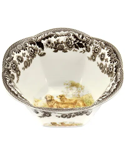Spode Woodland Golden Retriever Nut Bowl