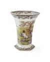 Spode Woodland Hexagonal 10.6" Vase In Multi