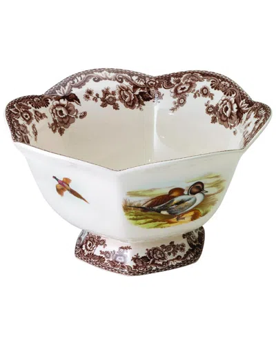 Spode Woodland Hexagonal Bowl In Brown