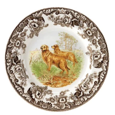 Spode Woodland Hunting Dogs 10.5" Dinner Plate In Multi
