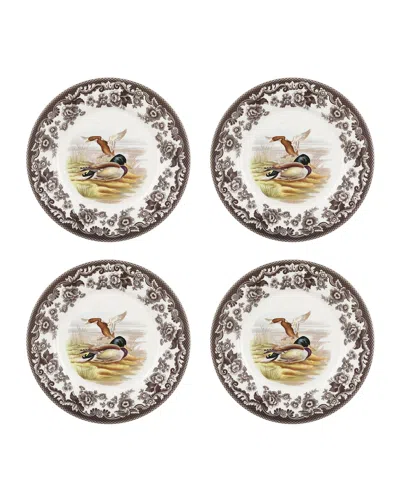 Spode Woodland Luncheon Plates, Set Of 4 In Multi