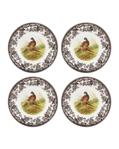 Spode Woodland Luncheon Plates, Set Of 4 In Pheasant