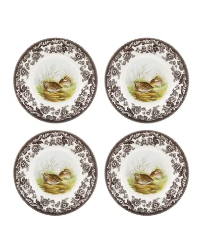 Spode Woodland Luncheon Plates, Set Of 4 In Quail