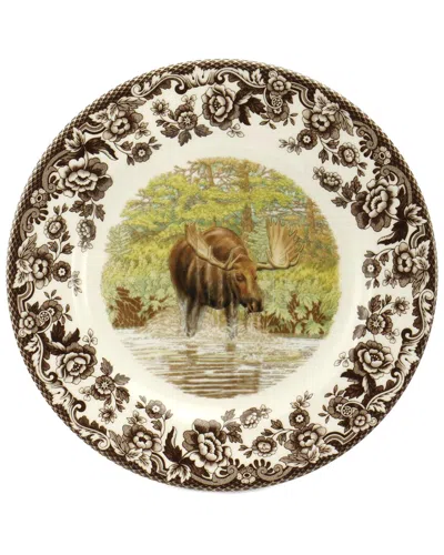 Spode Woodland Majestic Moose Salad Plate In Brown