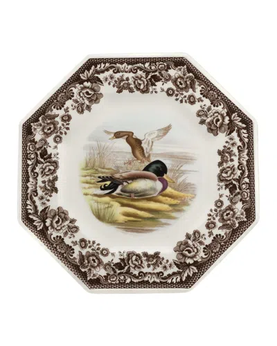 Spode Woodland Octagonal Plate In Multi