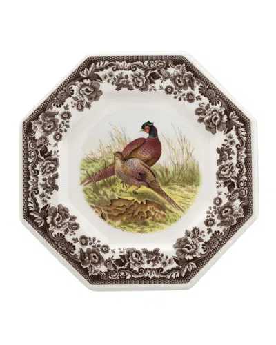 Spode Woodland Octagonal Plate In Multi