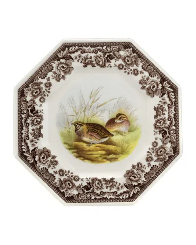 Spode Woodland Octagonal Plate In Quail