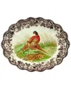 Spode Woodland Pheasant Oval Fluted Dish In Multi