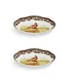 Spode Woodland Pheasant Pickle Dish, Set Of 2 In Brown