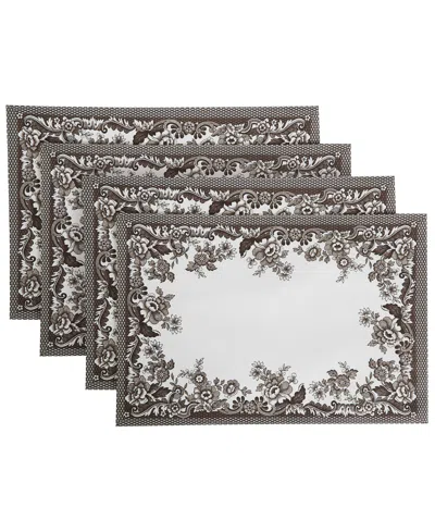Spode Woodland Polyester Placemats, 13" X 19" In Ivory