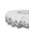 Spode Woodland Polyester Round Tablecloth, 70" X 70" In Ivory