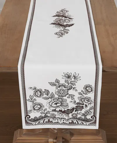 Spode Woodland Polyester Runner, 14" X 72" In Ivory