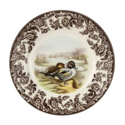 Spode Woodland Salad Plate 8" Pintail In Brown;white
