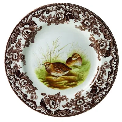Spode Woodland Salad Plate 8" Quail In Brown