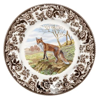 Spode Woodland Salad Plate 8" Red Fox In White
