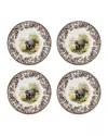 Spode Woodland Salad Plates, Set Of 4 In Black Bear