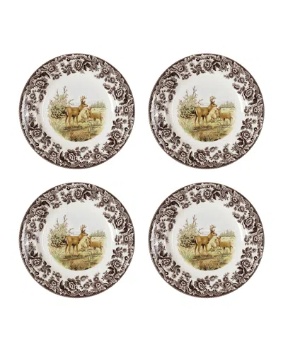 Spode Woodland Salad Plates, Set Of 4 In Multi