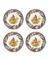 Spode Woodland Salad Plates, Set Of 4 In Pheasant
